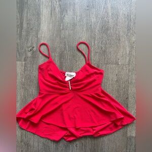 Hisense Red Sleeveless Bustier Camisole